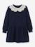Dress with XL collar by CYRILLUS navy blue 