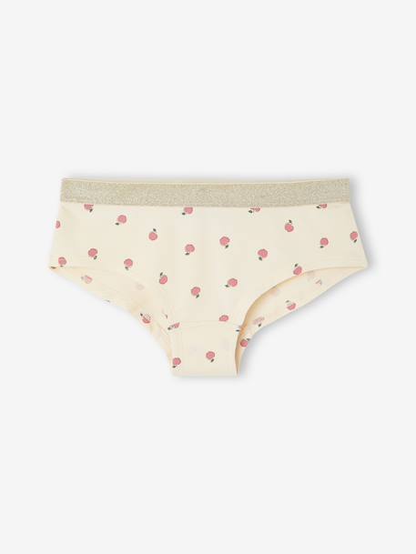 Pack of 5 shorties for girls old rose 