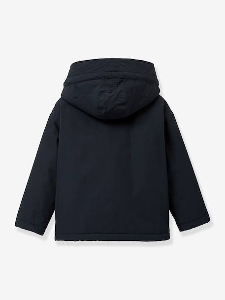 Leopard parka by CYRILLUS navy blue 