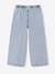 Wide-leg trousers for girls bleached denim+medium blue 