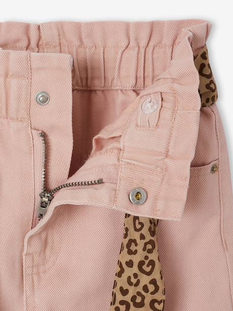 Wide-leg trousers for girls camel+rosy 