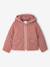 Lightweight puffer jacket for girls dusky pink+vanilla 