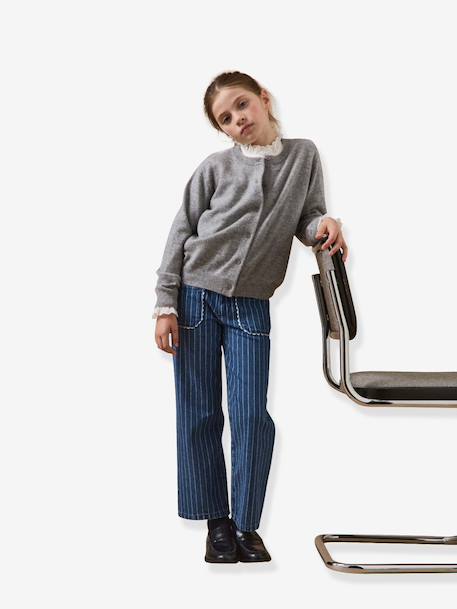 Striped trousers by CYRILLUS navy blue 