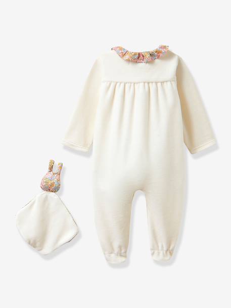 Pyjamas with frill collar by CYRILLUS rose 