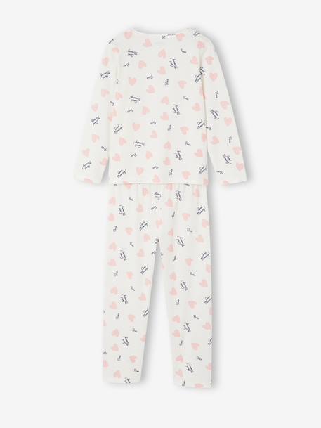 Pack of 2 long pyjamas for girls slate blue 