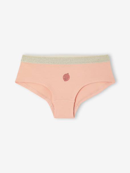 Pack of 5 shorties for girls old rose 
