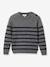 Striped knit jumper by CYRILLUS grey 