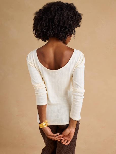 Maternity long-sleeved T-shirt Lucie ecru 