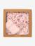 Hooded towel and mitt by LATIKA printed pink 