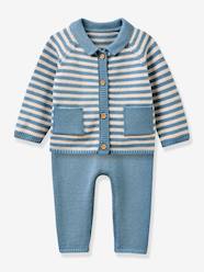 -Striped sailor newborn set by CYRILLUS
