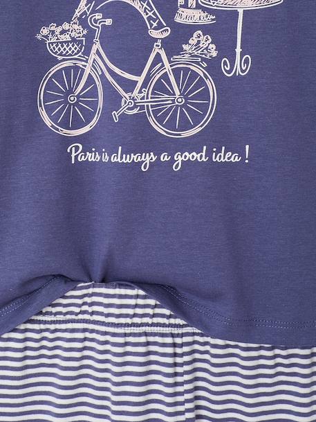 Pack of 2 long pyjamas for girls slate blue 
