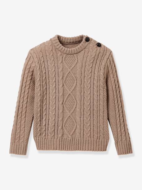Cable knit jumper by CYRILLUS ecru 