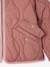 Lightweight puffer jacket for girls dusky pink+vanilla 