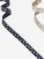 Pack of 2 adjustable belts for girls navy blue 
