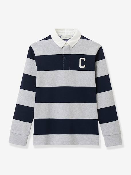 Rugby polo shirt by CYRILLUS grey 