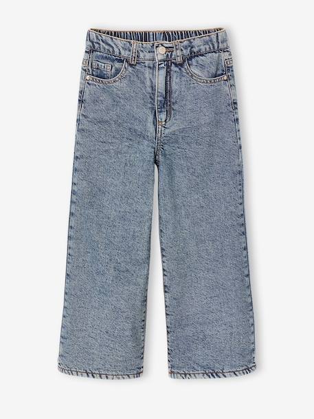 Wide-leg jeans for girls medium blue 