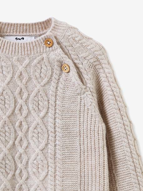 Cable knit jumper by CYRILLUS beige 