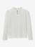 Frill neck base layer top by CYRILLUS ecru 