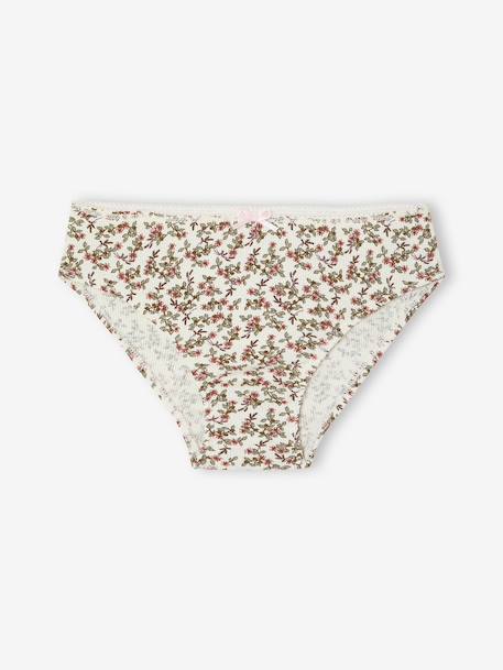 Pack of 5 briefs for girls beige 