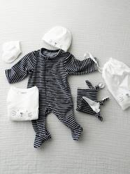 Baby-Outfits-5-Piece Newborn Kit & Striped Bag, Cat