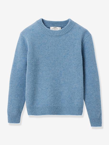 Merino jumper for boys by MUSHIE light blue 