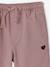 Wide-leg trousers for girls mauve+purple clover 