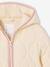 Lightweight puffer jacket for girls dusky pink+vanilla 