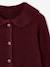 Buttoned collar cardigan for girls bordeaux red 