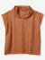 Baby hedgehog towelling poncho rust 