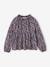 Printed blouse for girls anthracite+vanilla 