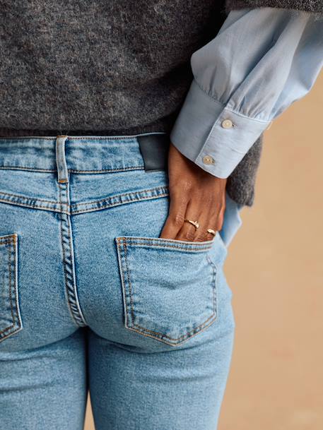 Maternity mom jeans black denim+stone 