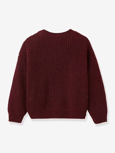 Pearl knit jumper by CYRILLUS bordeaux red 