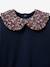 Sweatshirt with Claudine collar navy blue 