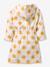Cotton dressing gown for kids printed white 
