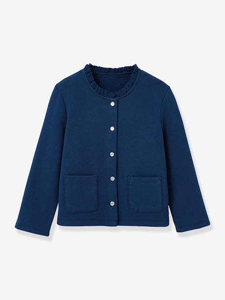 Fleece cardigan by CYRILLUS navy blue 