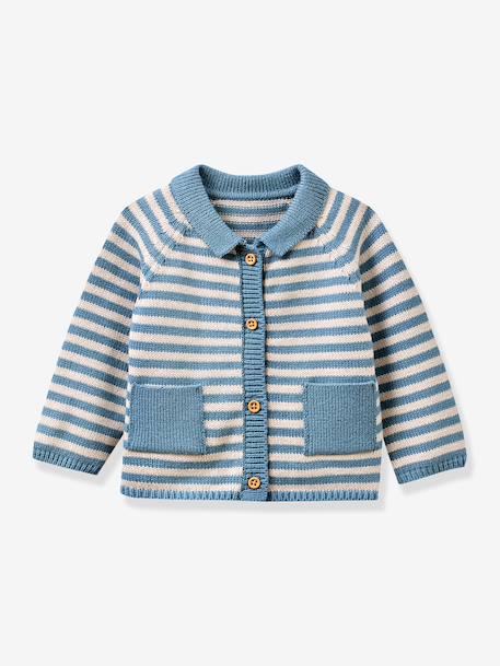 Striped sailor newborn set by CYRILLUS striped blue 