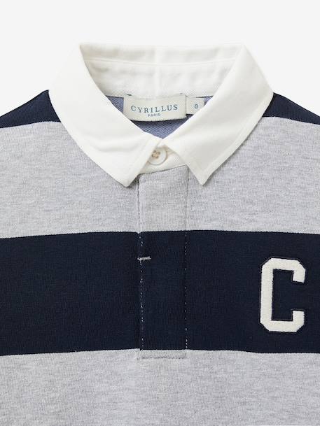 Rugby polo shirt by CYRILLUS grey 