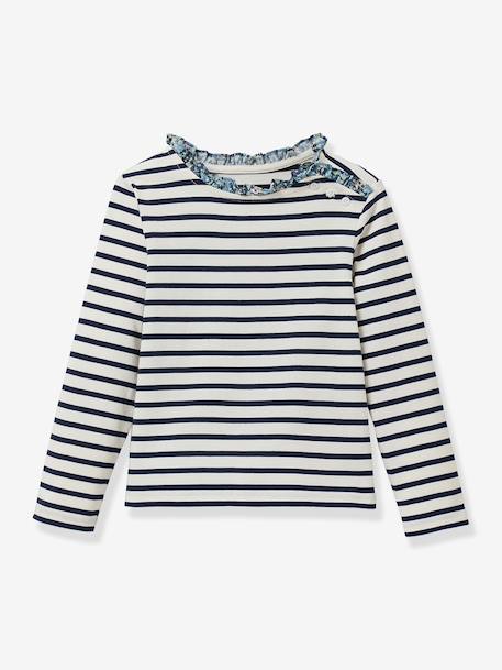 T-shirt by CYRILLUS navy blue+red 