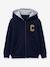 Plain zip-up cardigan by CYRILLUS navy blue 
