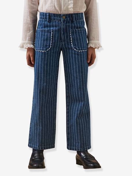 Striped trousers by CYRILLUS navy blue 