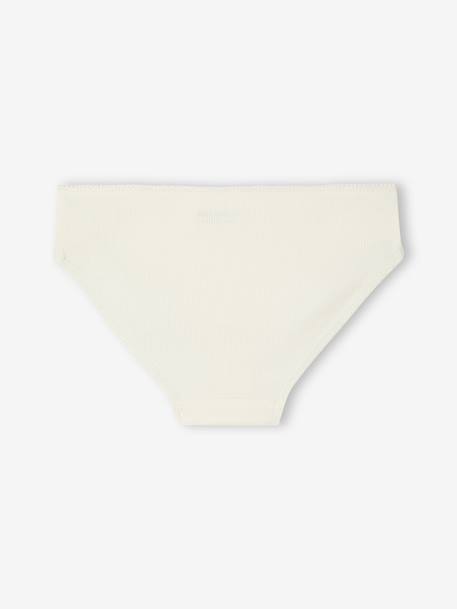 Pack of 5 briefs for girls beige 