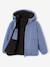 Reversible hooded jacket for boys fir green+grey blue 