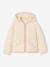 Lightweight puffer jacket for girls dusky pink+vanilla 