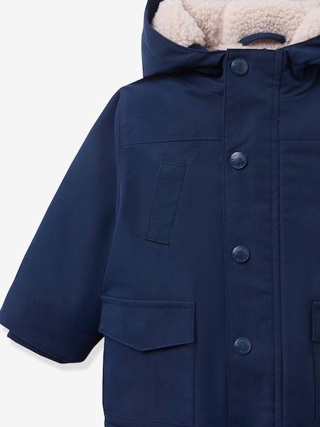 Sherpa parka by CYRILLUS navy blue 