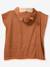 Baby hedgehog towelling poncho rust 