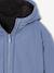 Reversible hooded jacket for boys fir green+grey blue 