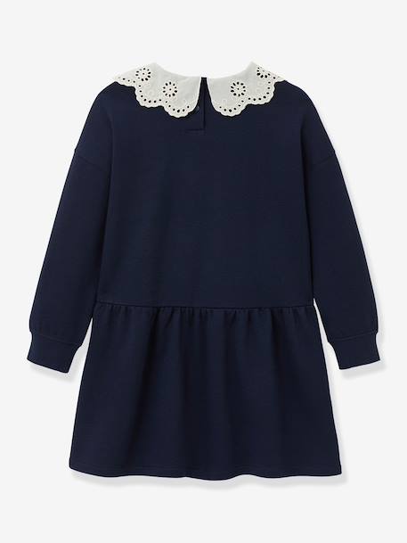 Dress with XL collar by CYRILLUS navy blue 