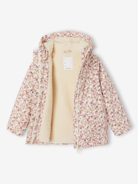 Lined raincoat for girls vanilla 