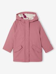 Girls-Raincoat with Sherpa Lining for Girls