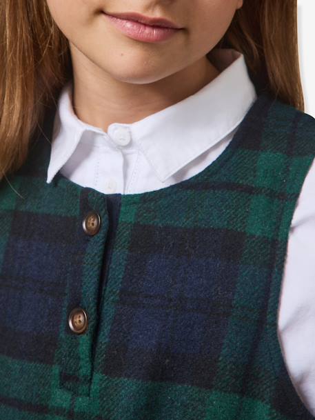 Checked dress by CYRILLUS green 